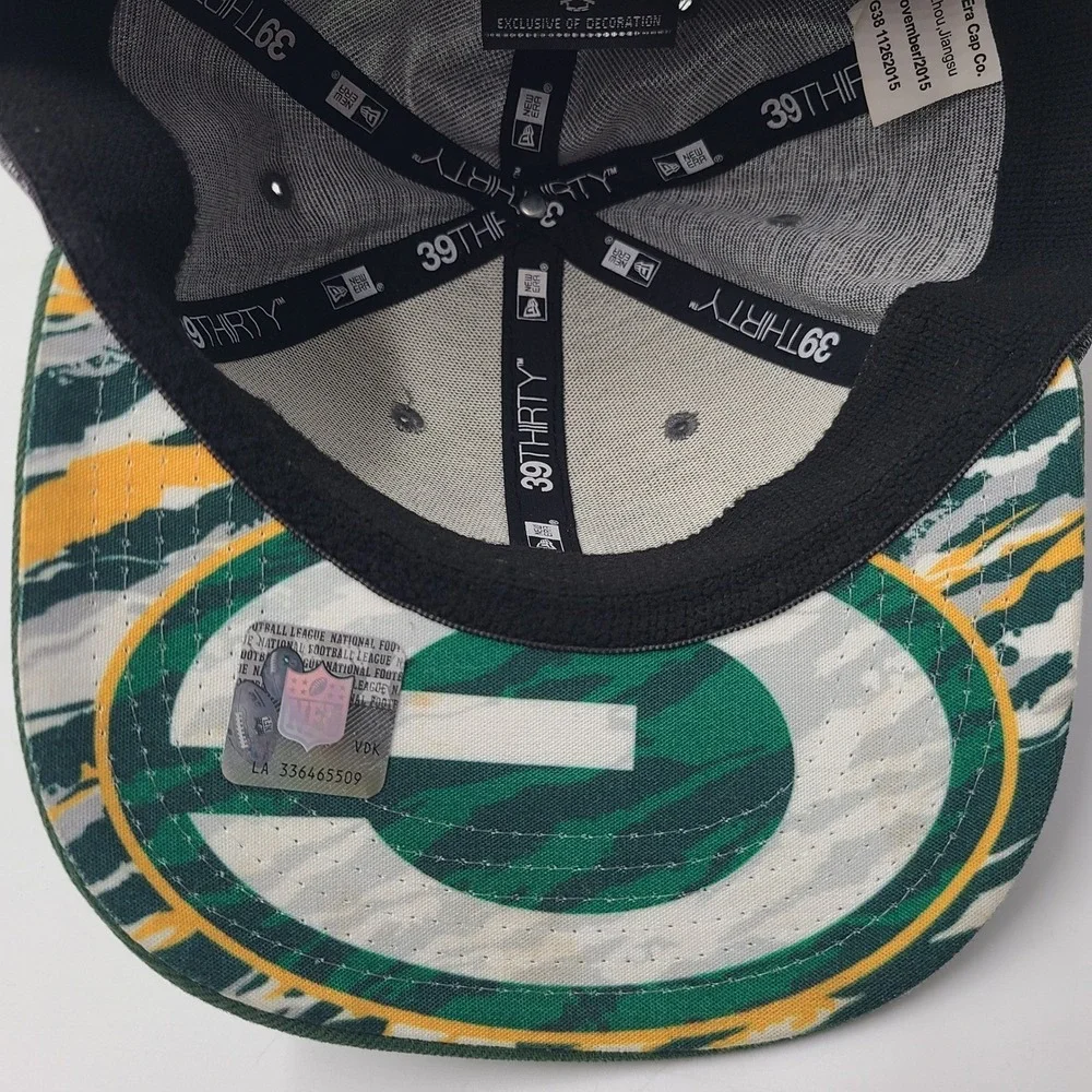 Child-Youth Green Bay Packers Hat Fitted New Era 39Thirty Heather Gray Green NFL